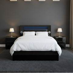 307 High Gloss Storage Bed