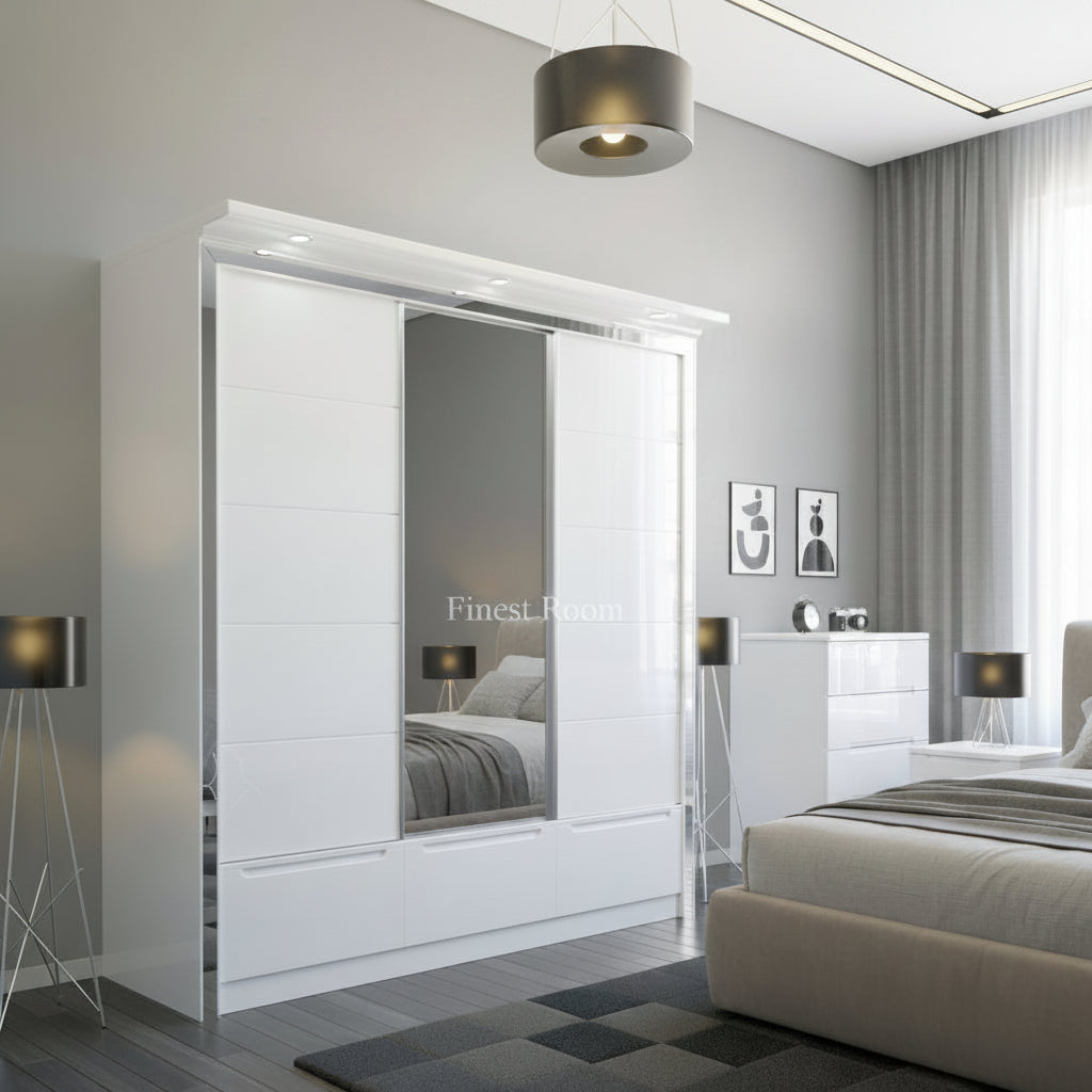 W01 High Gloss Wardrobe