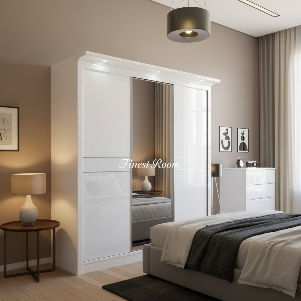 W02 High Gloss Wardrobe