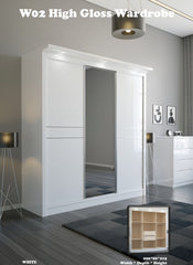 W02 High Gloss Wardrobe