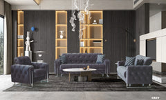 Punto Grey Silver Sofa Set