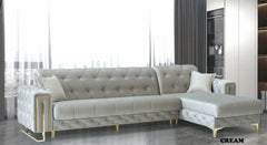 Punto Relax Cream Gold Sofa Set