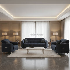Pera BF Grey Silver Sofa Set