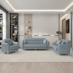 Pera Casalux Grey Silver Sofa Set