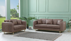 Lidya Casalux Brown Gold Sofa Set