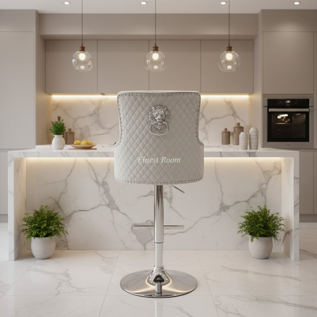 Majestic Bar Stool- Crushed Velvet, Silver, HQ Silver, Navy, Dark Grey, Mink, Black