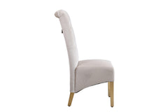 Sofia Square Knocker Dining Chair- Cream & Gold