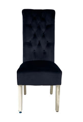 Grey Ariana Dining Table with Black Sofia Chairs