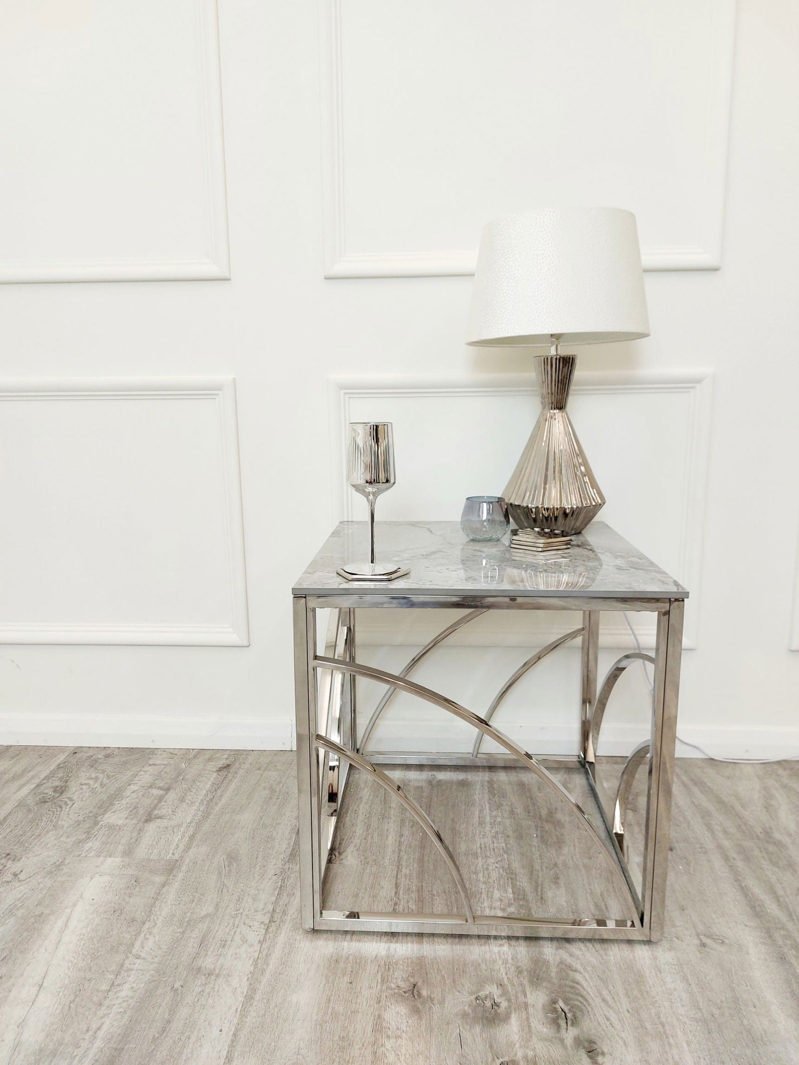 Stella Chrome Lamp Table - Finestroom