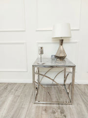 Stella Chrome Lamp Table - Finestroom
