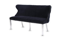 Valentino Plush Velvet Benches- Navy, Mink, Black, Dark Grey