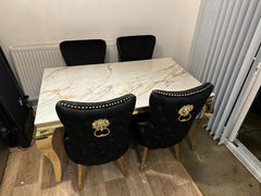 Kata Gold Louis With Victoria Black Gold Chairs
