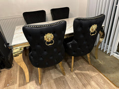 Kata Gold Louis With Victoria Black Gold Chairs