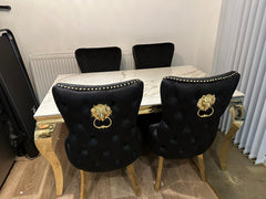 Kata Gold Louis With Victoria Black Gold Chairs