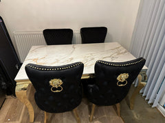 Kata Gold Louis With Victoria Black Gold Chairs