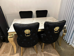 Kata Gold Louis With Victoria Black Gold Chairs