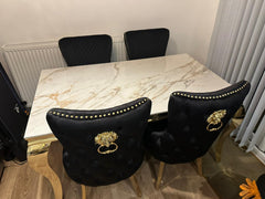 Kata Gold Louis With Victoria Black Gold Chairs