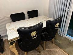Kata Gold Louis With Victoria Black Gold Chairs
