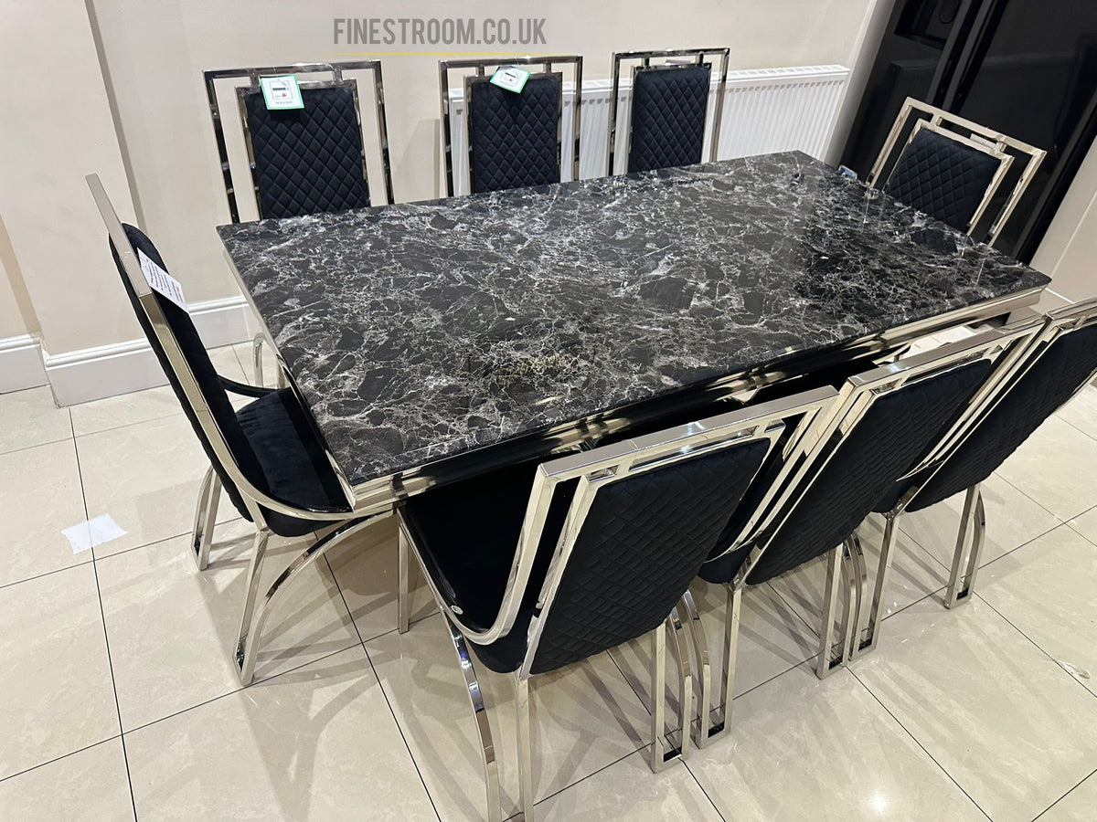 Black Arial With Black Windsor Chairs