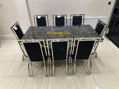 Black Arial With Black Windsor Chairs