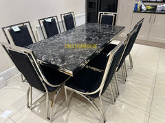 Black Arial With Black Windsor Chairs