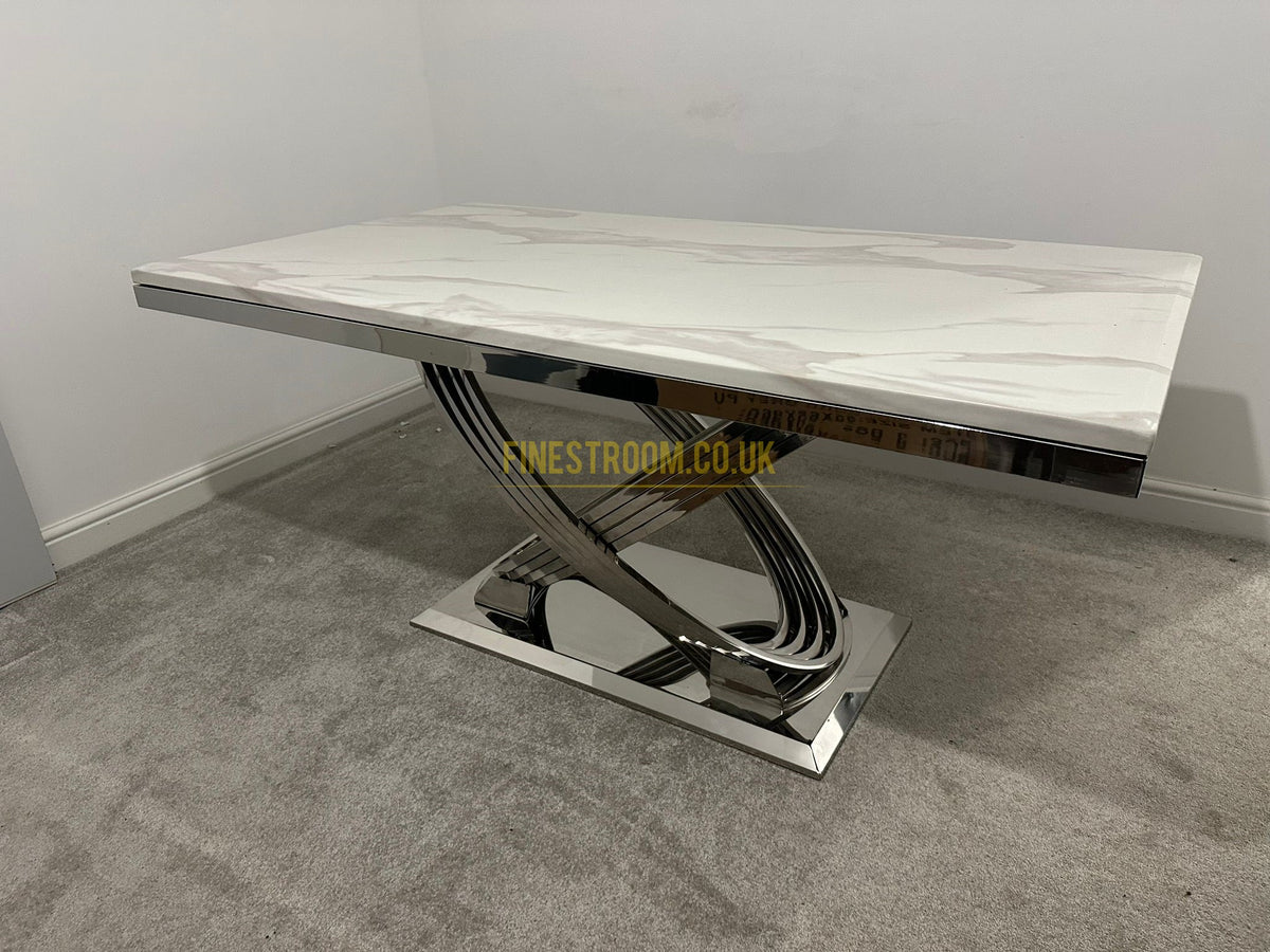 Elina Chrome Dining Table