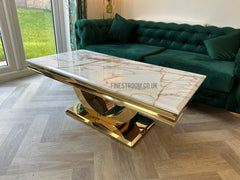 Arial Gold Coffee Tables