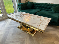 Arial Gold Coffee Tables