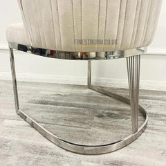 Lasco Cream Silver Dining Chair