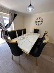 Kata Gold Arial With Black Gold Miami Chairs