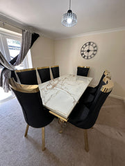 Kata Gold Arial With Black Gold Miami Chairs