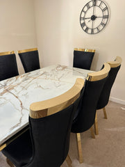 Kata Gold Arial With Black Gold Miami Chairs