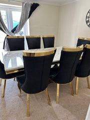 Kata Gold Arial With Black Gold Miami Chairs