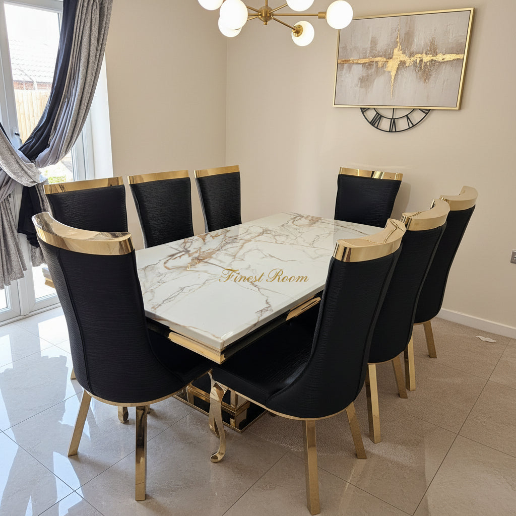 Kata Gold Arial With Black Gold Miami Chairs