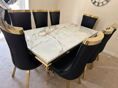 Kata Gold Arial With Black Gold Miami Chairs