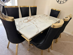 Kata Gold Arial With Black Gold Miami Chairs