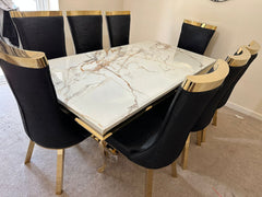 Kata Gold Arial With Black Gold Miami Chairs