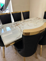 Kata Gold Arial With Black Gold Miami Chairs