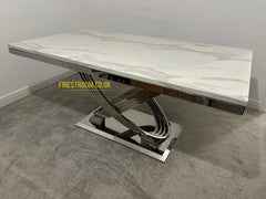 Elina Chrome Dining Table