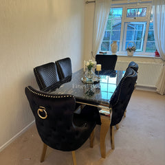 Black Gold Louis Gold With Victoria Black Gold Ring Knocker Chairs