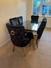 Black Gold Louis Gold With Victoria Black Gold Ring Knocker Chairs