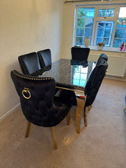 Black Gold Louis Gold With Victoria Black Gold Ring Knocker Chairs