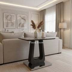 Zermatt Grey Ceramic Side Table