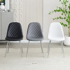 2 x Mexico PU Dining Chairs- White, Grey, Black