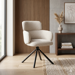 2 x Tuscany 360 Swivel Chairs- Beige/Grey