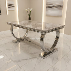 Ariana Chrome Dining Table Range