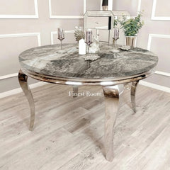 Louis Chrome Round Dining Tables Range