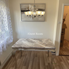 Louis Chrome Dining Table Range