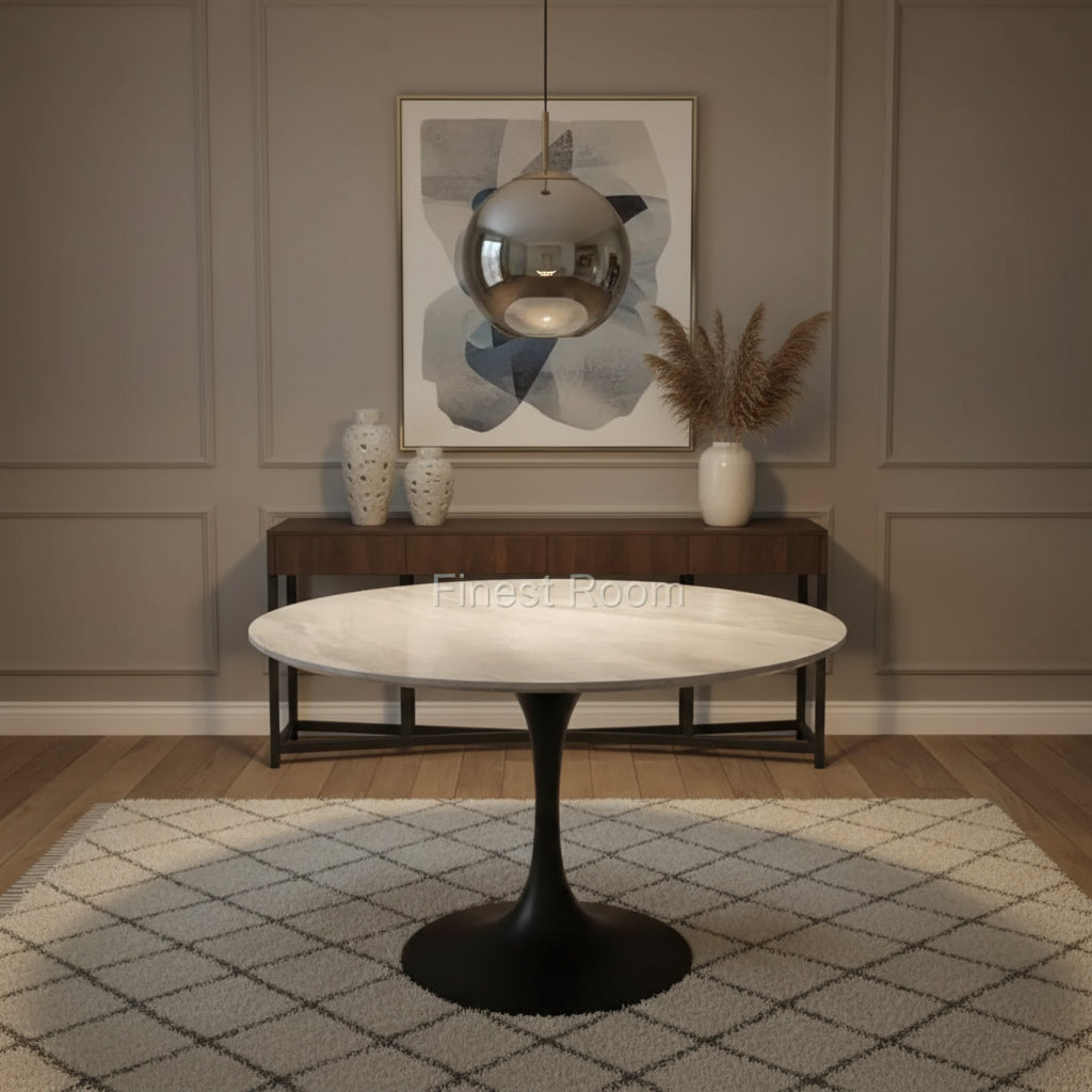 Bentley 0.9m Round Table (Black KD)