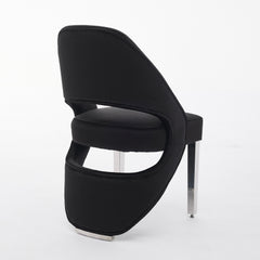2 x Santorini Chrome Dining Chairs- Black, Cream, Grey